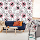 Poppies Floral  Wallpaper
